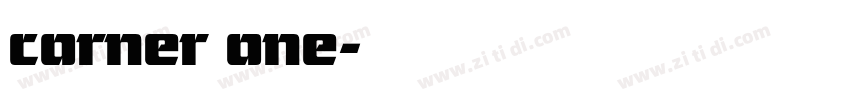 corner one字体转换